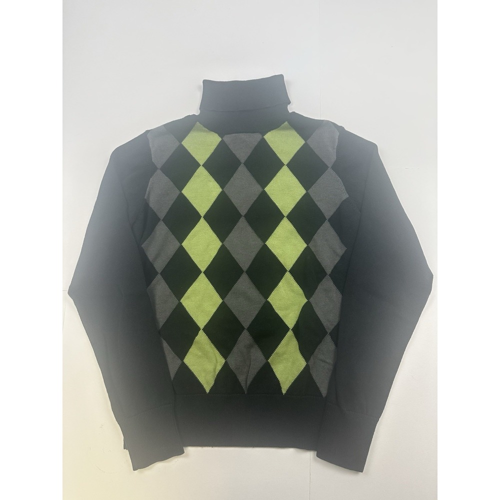 Vintage Polo Jeans Co Ralph Lauren Sweater Women Large Turtleneck Argyle